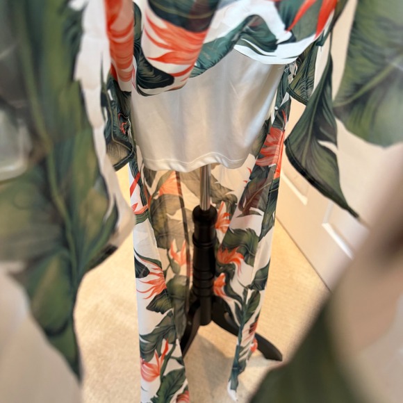 Show Me Your Mumu Hacienda Tropical Maxi Dress Large Green Orange Floral - Picture 4 of 11